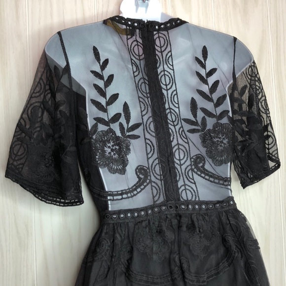 The Vintage Shop Sheer Black Lace Romper - Picture 6 of 8